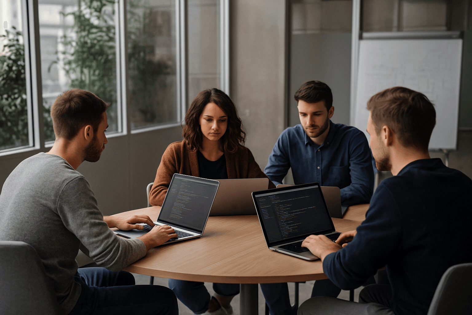 Teilnehmende bei einem Informatik-Kurs